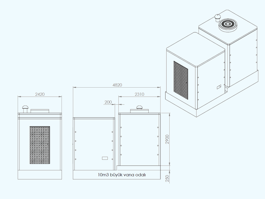 10 m3 Prefabrik Betonarme Su Deposu