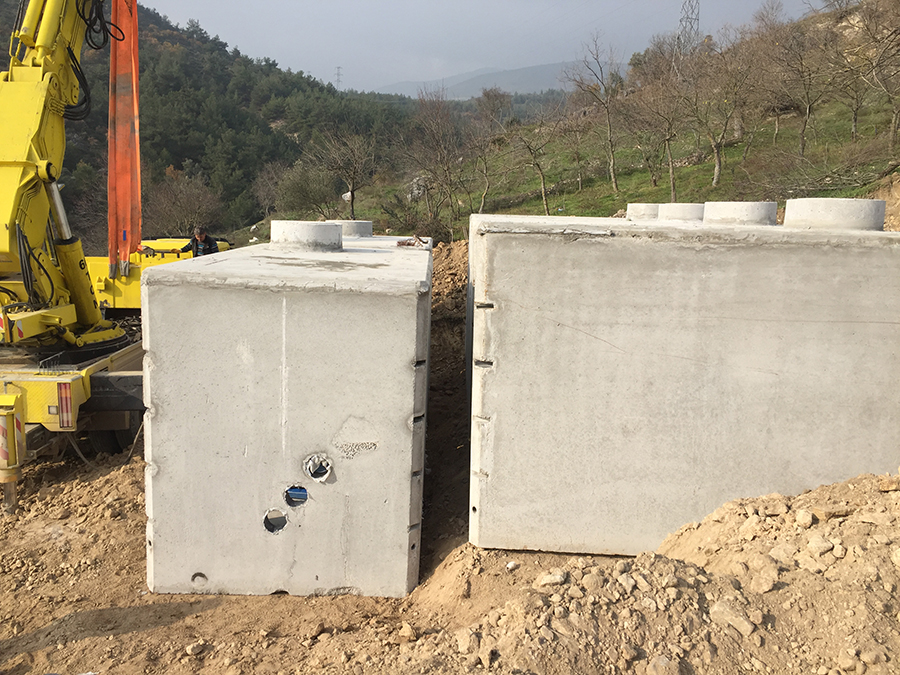 100 m3 Prefabrik Betonarme Su Deposu