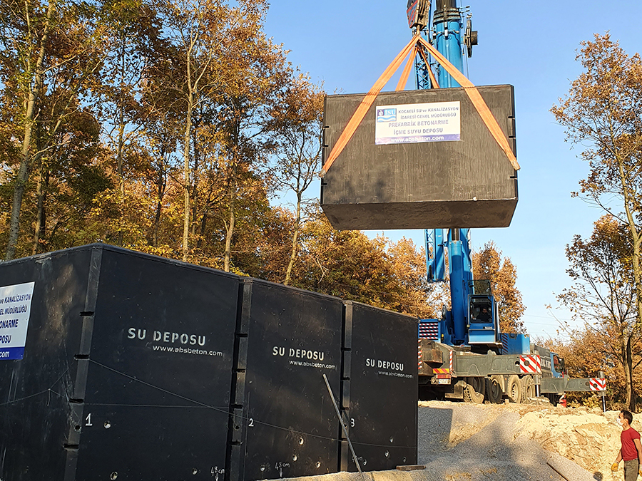 100 m3 Prefabrik Betonarme Su Deposu
