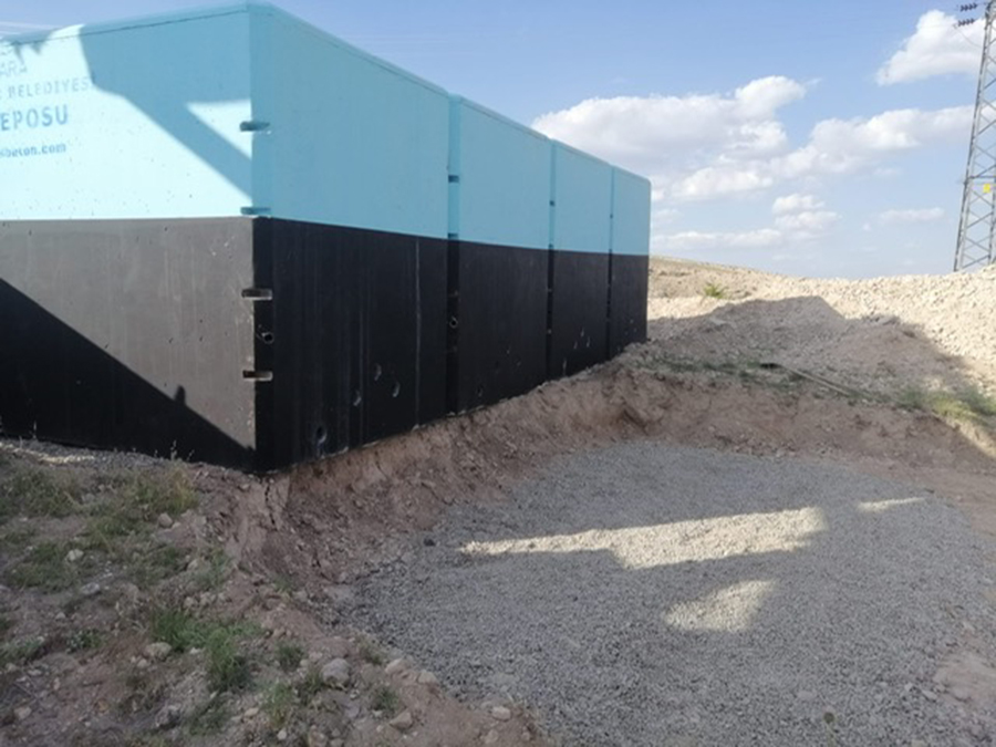 100 m3 Prefabrik Betonarme Su Deposu