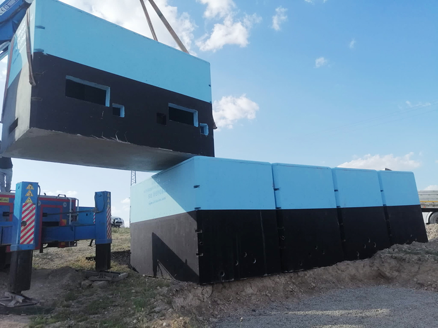 100 m3 Prefabrik Betonarme Su Deposu