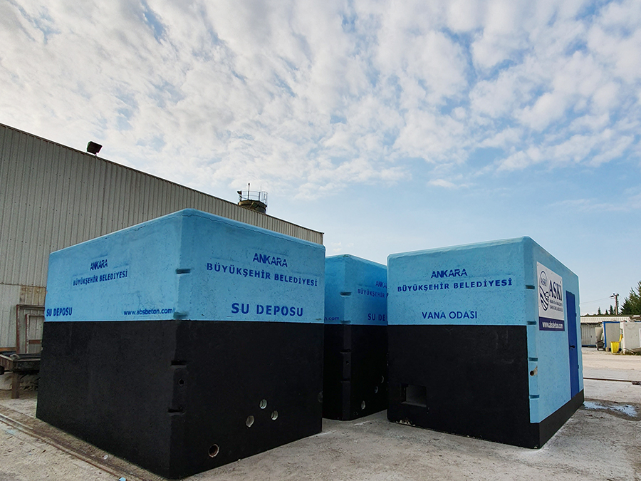 100 m3 Prefabrik Betonarme Su Deposu