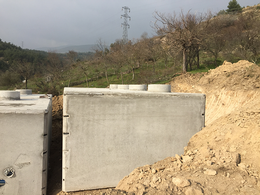 100 m3 Prefabrik Betonarme Su Deposu