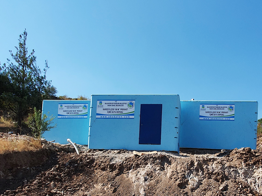 100 m3 Prefabrik Betonarme Su Deposu