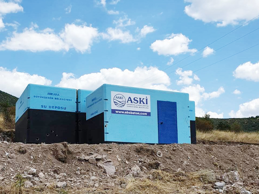 100 m3 Prefabrik Betonarme Su Deposu