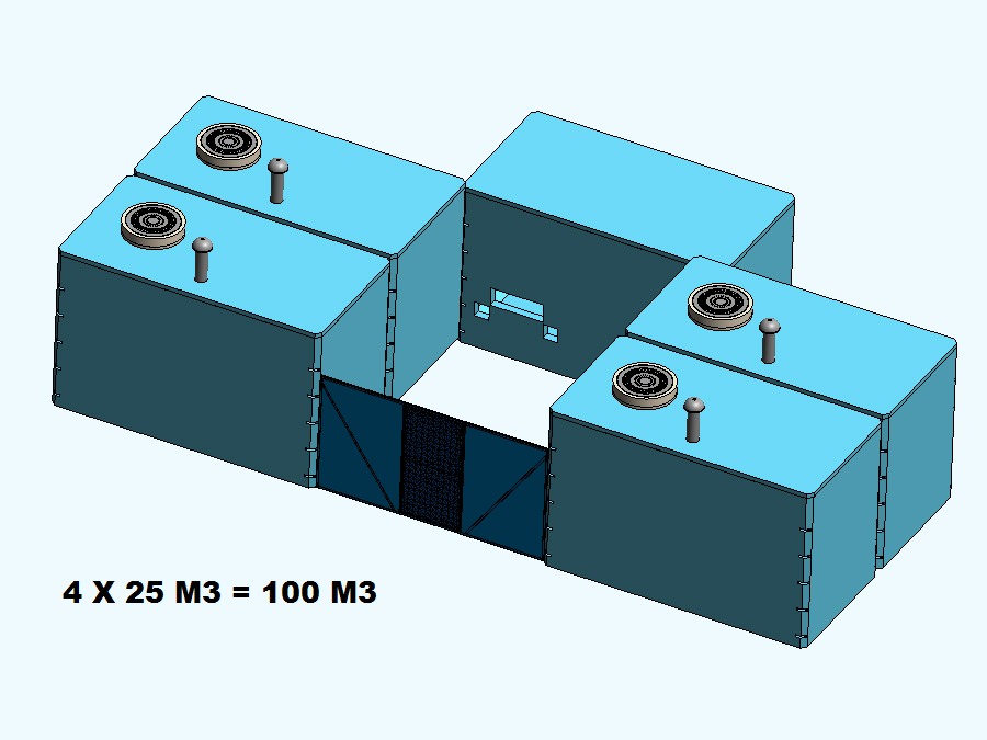 100 m3 Prefabrik Betonarme Su Deposu