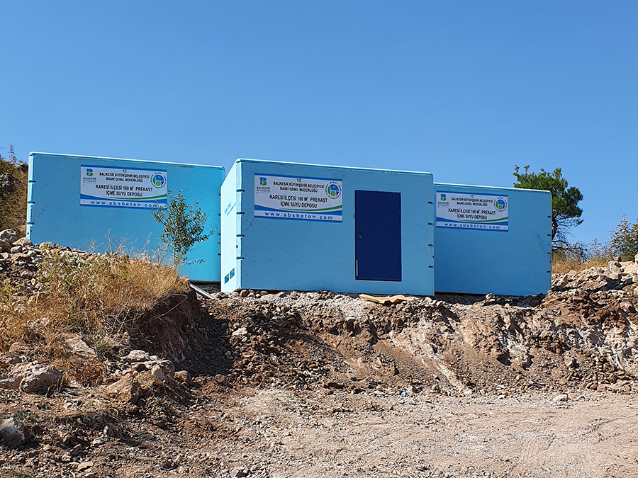 100 m3 Prefabrik Betonarme Su Deposu