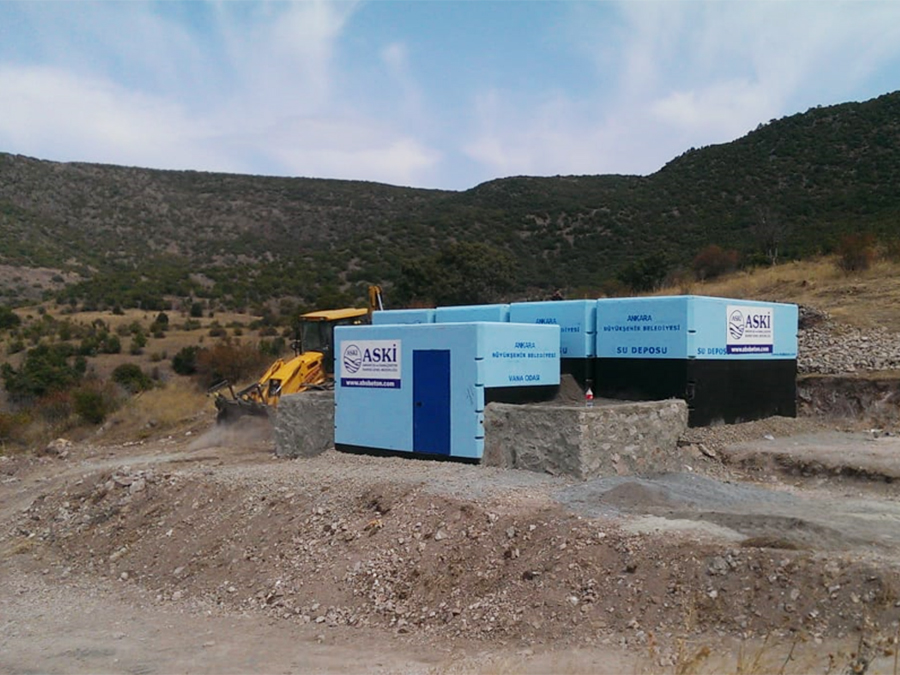 100 m3 Prefabrik Betonarme Su Deposu