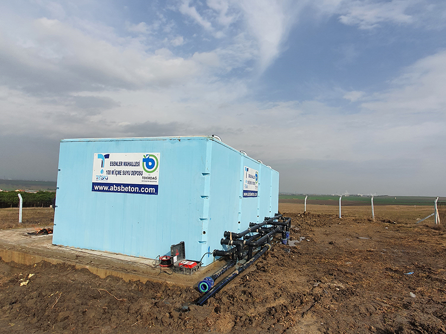 100 m3 Prefabrik Betonarme Su Deposu