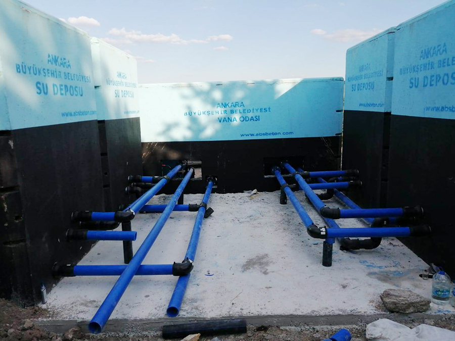 100 m3 Prefabrik Betonarme Su Deposu