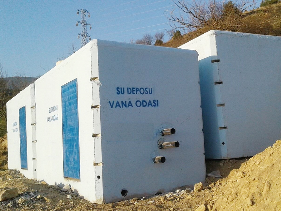100 m3 Prefabrik Betonarme Su Deposu