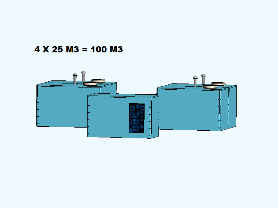 100 m3 Prefabrik Betonarme Su Deposu