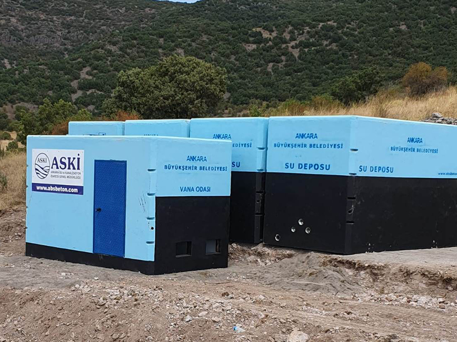 100 m3 Prefabrik Betonarme Su Deposu