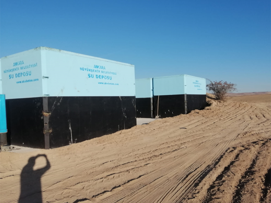 100 m3 Prefabrik Betonarme Su Deposu