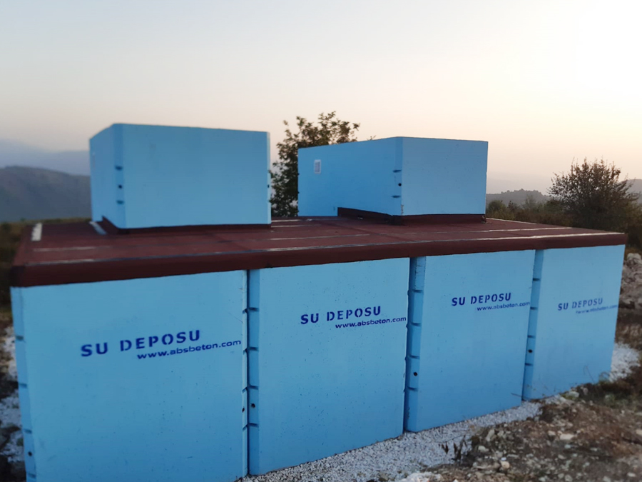 100 m3 Prefabrik Betonarme Su Deposu