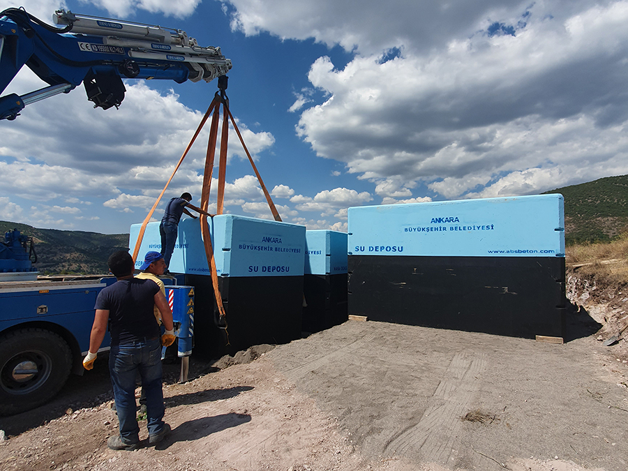 100 m3 Prefabrik Betonarme Su Deposu