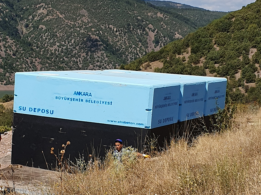 100 m3 Prefabrik Betonarme Su Deposu