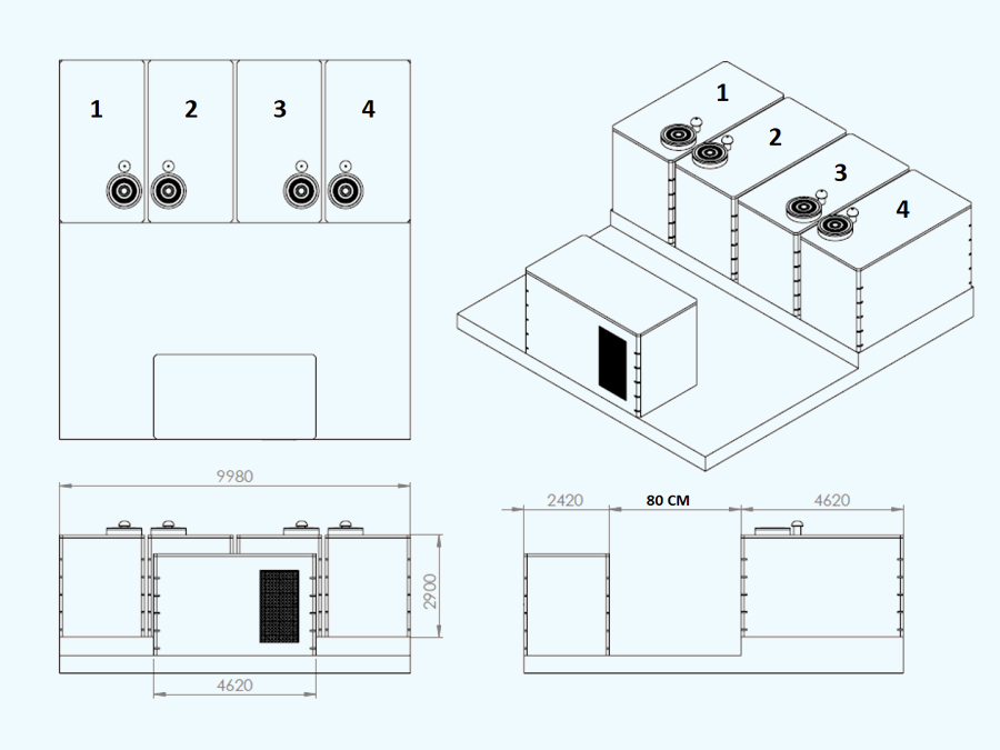100 m3 Prefabrik Betonarme Su Deposu