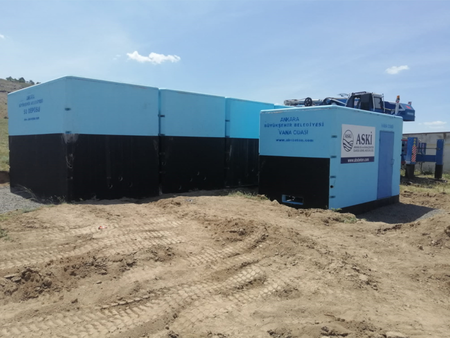 100 m3 Prefabrik Betonarme Su Deposu