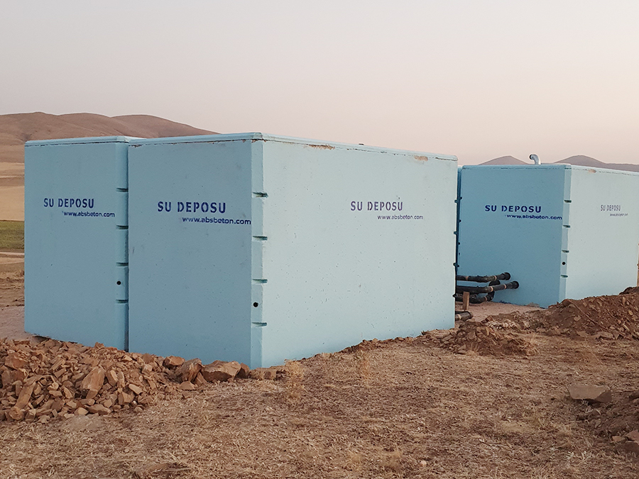 100 m3 Prefabrik Betonarme Su Deposu