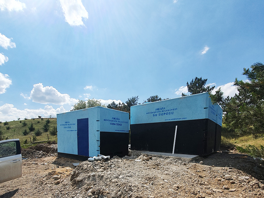 100 m3 Prefabrik Betonarme Su Deposu