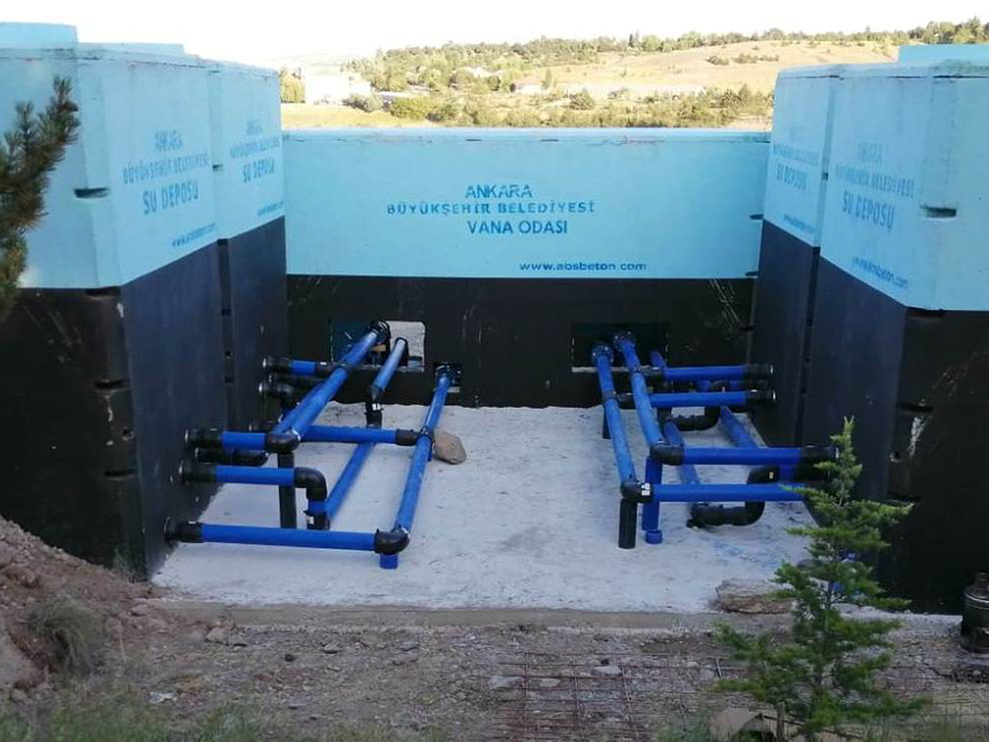 100 m3 Prefabrik Betonarme Su Deposu