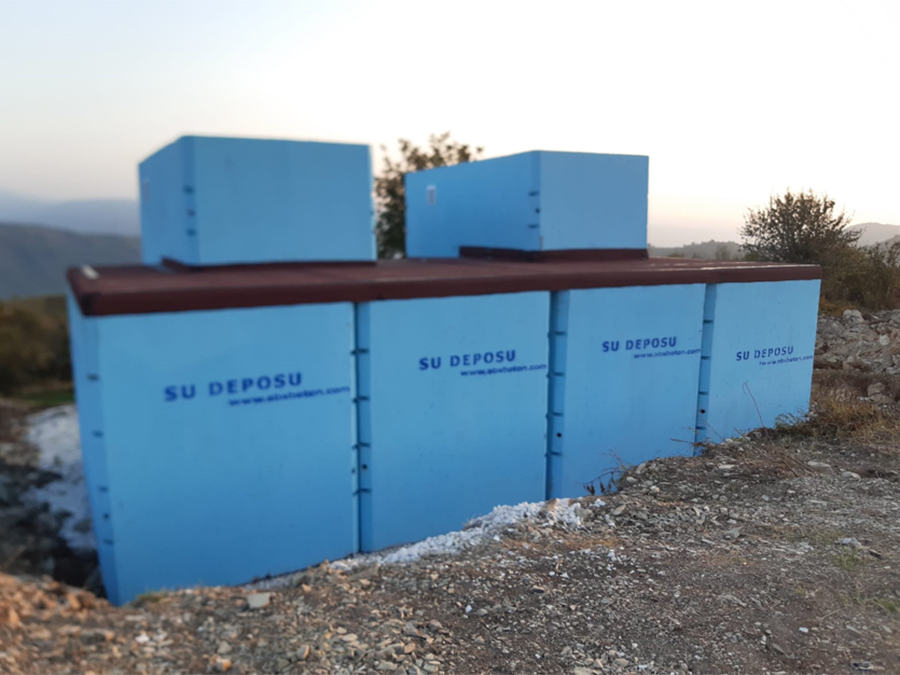 100 m3 Prefabrik Betonarme Su Deposu
