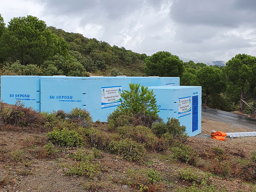 100 m3 Prefabrik Betonarme Su Deposu