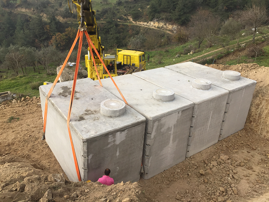 100 m3 Prefabrik Betonarme Su Deposu