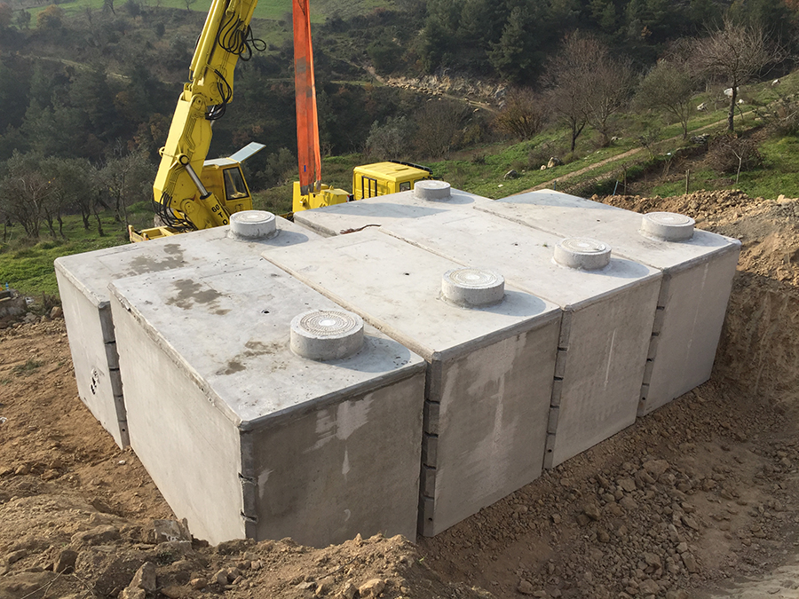 100 m3 Prefabrik Betonarme Su Deposu