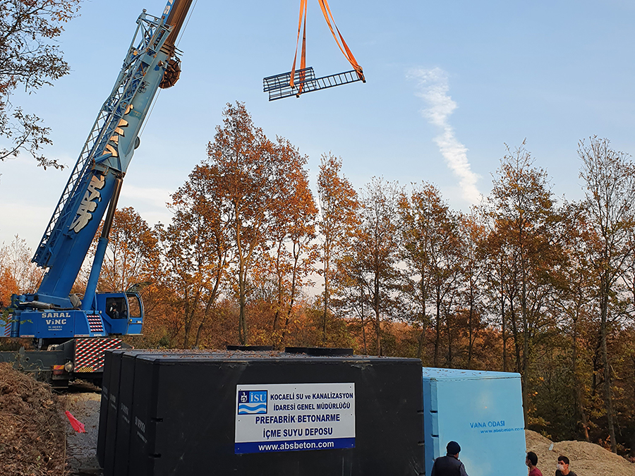 100 m3 Prefabrik Betonarme Su Deposu