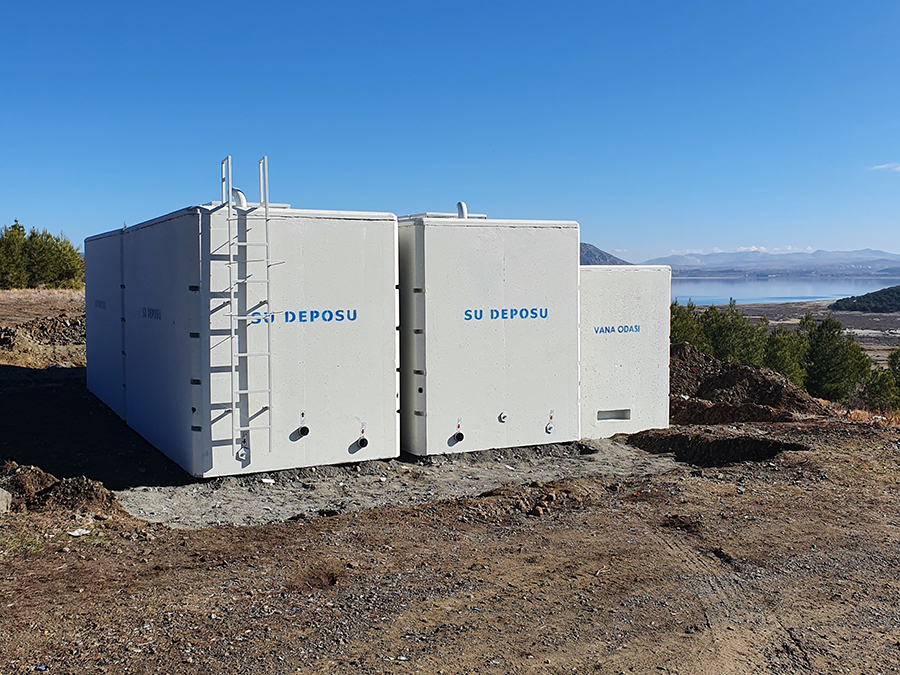 100 m3 Prefabrik Betonarme Su Deposu