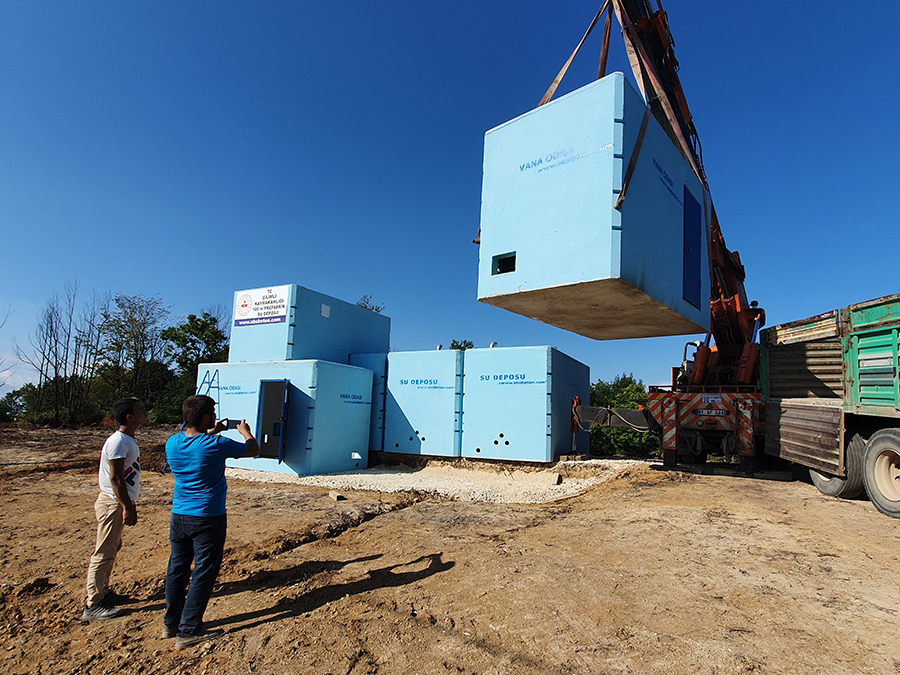 100 m3 Prefabrik Betonarme Su Deposu