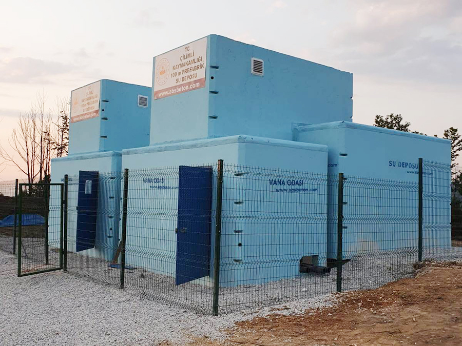 100 m3 Prefabrik Betonarme Su Deposu