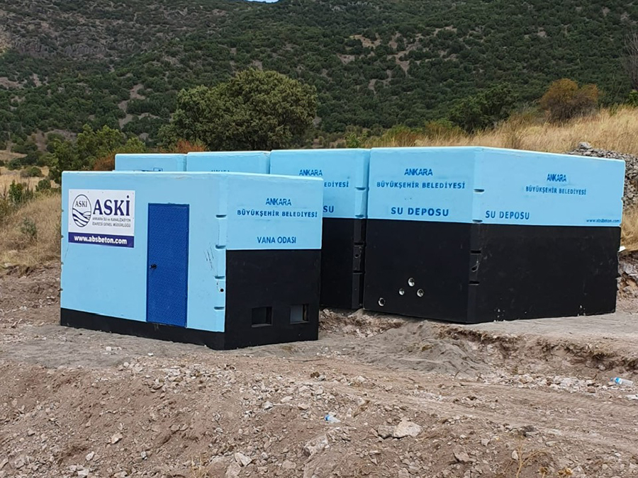 100 m3 Prefabrik Betonarme Su Deposu