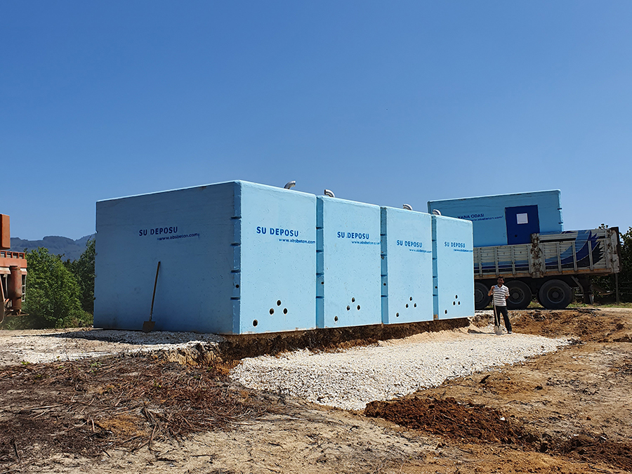 100 m3 Prefabrik Betonarme Su Deposu