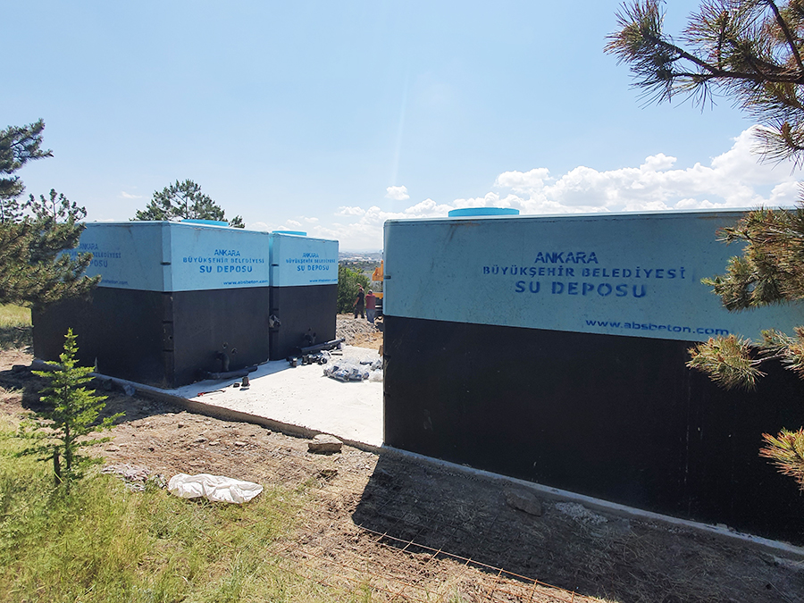 100 m3 Prefabrik Betonarme Su Deposu