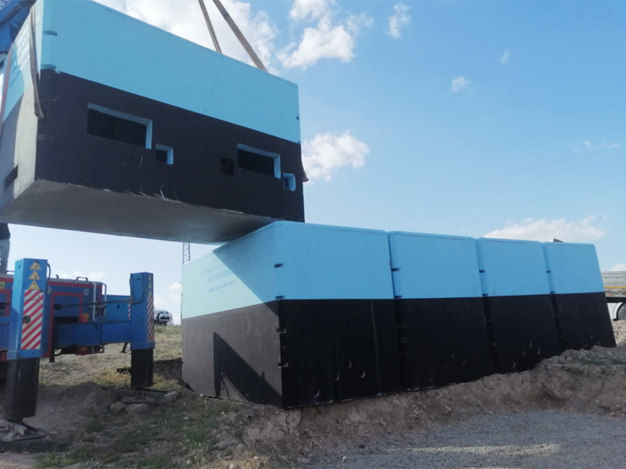 100 m3 Prefabrik Betonarme Su Deposu