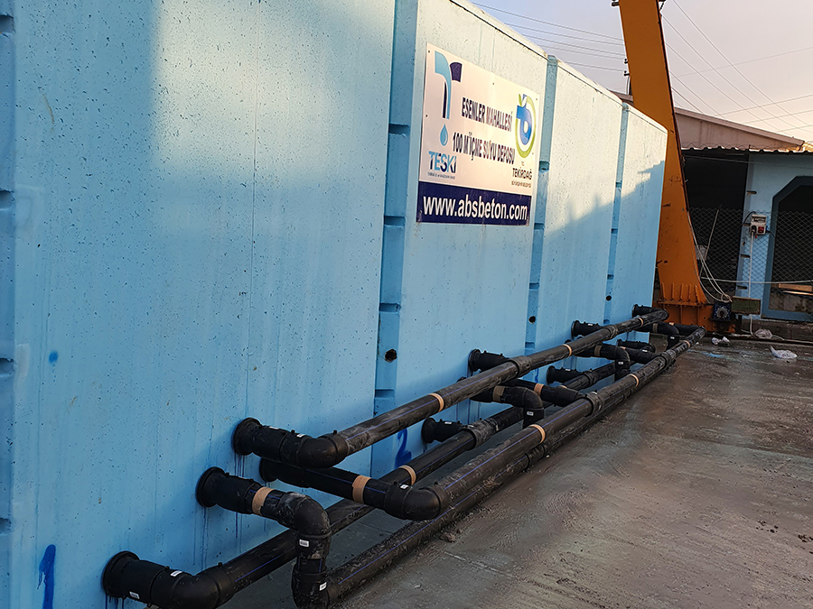 100 m3 Prefabrik Betonarme Su Deposu