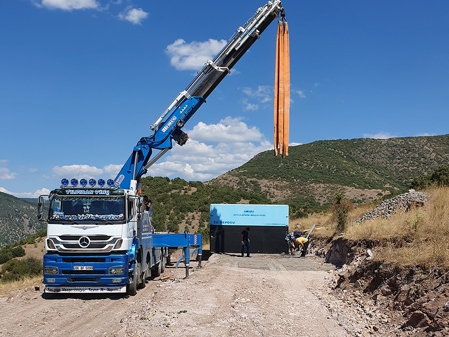 100 m3 Prefabrik Betonarme Su Deposu