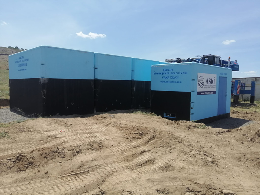 100 m3 Prefabrik Betonarme Su Deposu