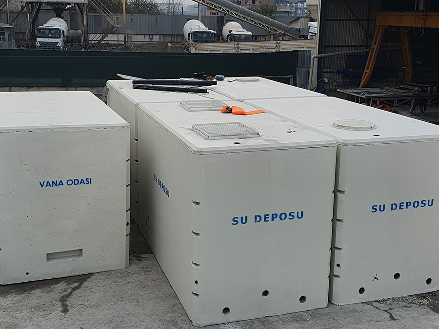 100 m3 Prefabrik Betonarme Su Deposu