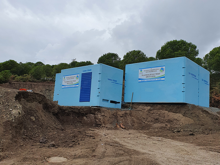 100 m3 Prefabrik Betonarme Su Deposu