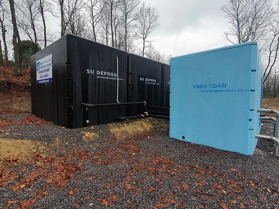 100 m3 Prefabrik Betonarme Su Deposu