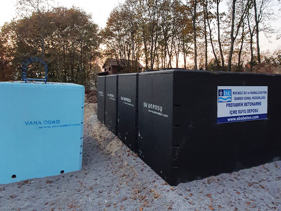 100 m3 Prefabrik Betonarme Su Deposu