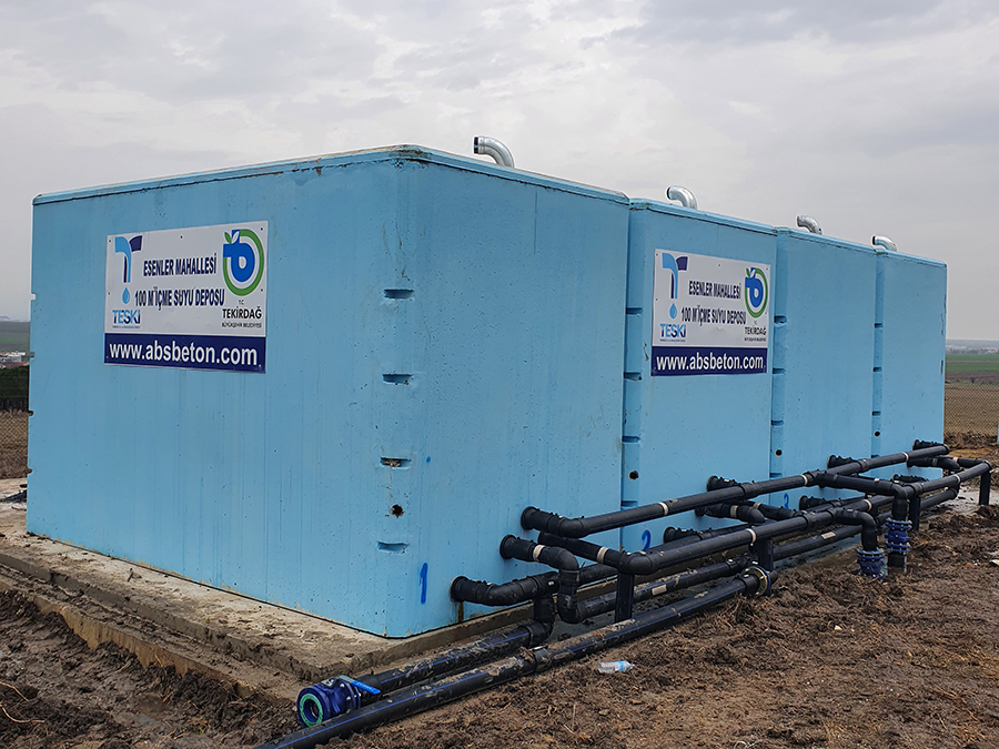 100 m3 Prefabrik Betonarme Su Deposu
