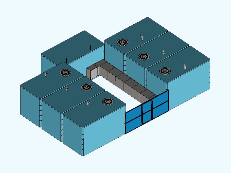 150 m3 Prefabrik Betonarme Su Deposu