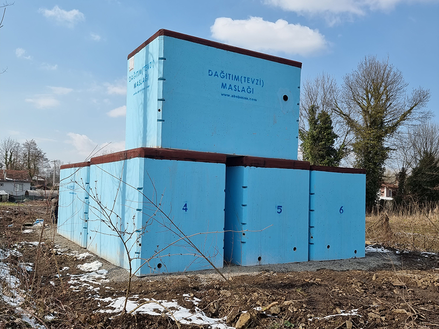 150 m3 Prefabrik Betonarme Su Deposu