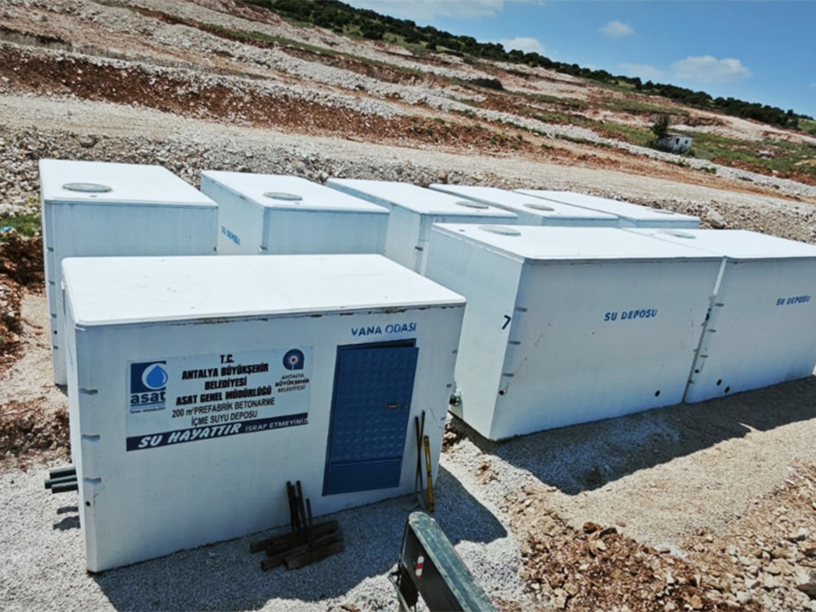 150 m3 Prefabrik Betonarme Su Deposu