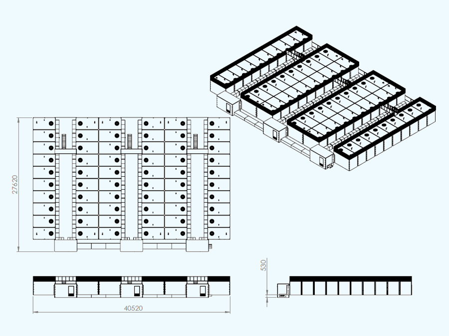 1500 m3 Prefabrik Betonarme Su Deposu